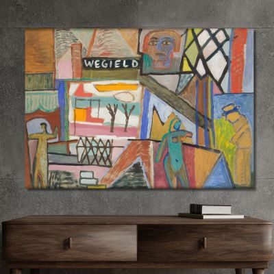 Composizione Con La Scritta Wegield Sasza Blonder sbl29 quadro stampa su tela