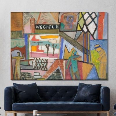 Composizione Con La Scritta Wegield Sasza Blonder sbl29 quadro stampa su tela