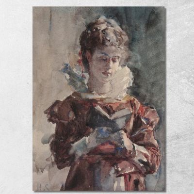 Ritratto Di Una Donna Che Legge Julius Leblanc Stewart jls16 quadro stampa su tela