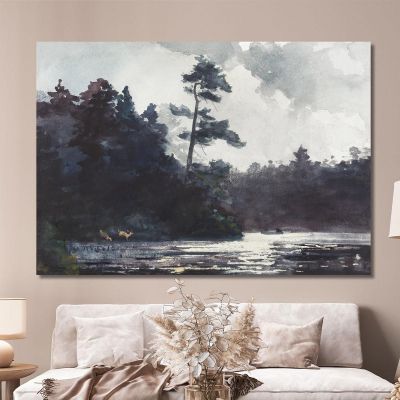 Lago Adirondack Winslow Homer whm14 quadro stampa su tela