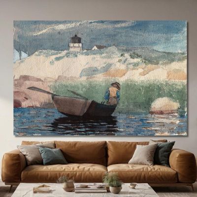 Junge Im Boot Gloucester Winslow Homer, whm29 drucken auf leinwand