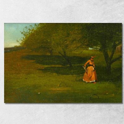 Giocatore Di Croquet Winslow Homer whm45 quadro stampa su tela