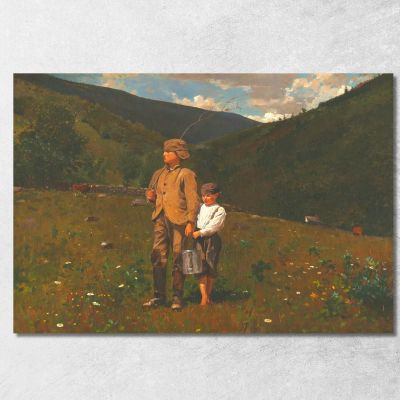 Attraversando Il Pascolo Winslow Homer whm48 quadro stampa su tela