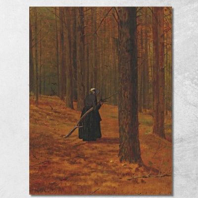 Vecchia Donna Che Raccoglie Fascine Winslow Homer whm123 quadro stampa su tela