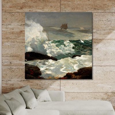 0 Su Una Lee Shoreᅠ Winslow Homer whm124 quadro stampa su tela 0 Su Una Lee Shoreᅠ Winslow Homer whm124 quadro stampa su tela