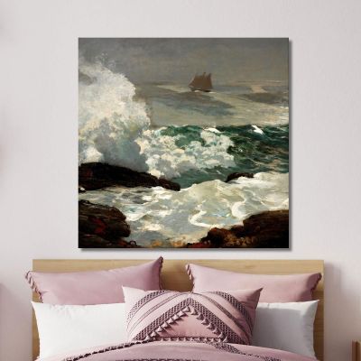 0 Su Una Lee Shoreᅠ Winslow Homer whm124 quadro stampa su tela 0 Su Una Lee Shoreᅠ Winslow Homer whm124 quadro stampa su tela