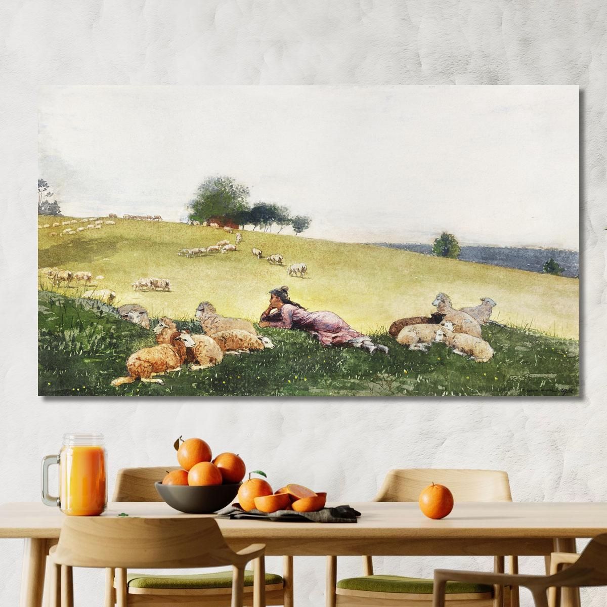 Pastorella Di Houghton Farm Winslow Homer whm163 quadro stampa su tela