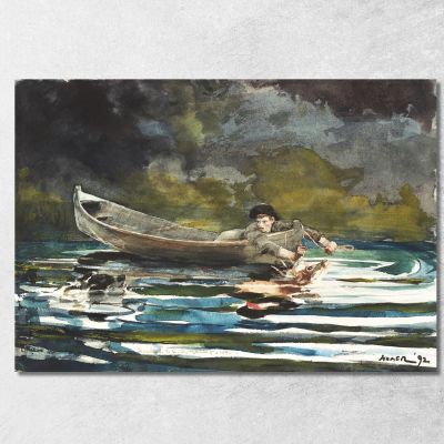 Schizzo Per Segugio E Cacciatore Winslow Homer whm167 quadro stampa su tela