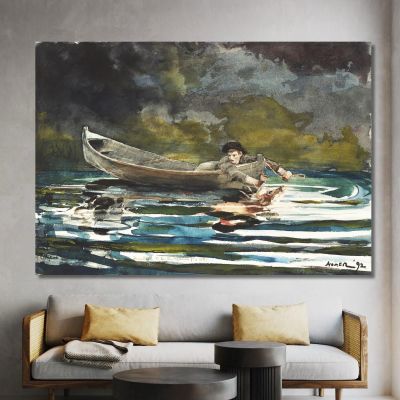 Skizze Für Hund Und Jäger Winslow Homer, whm167 drucken auf leinwand