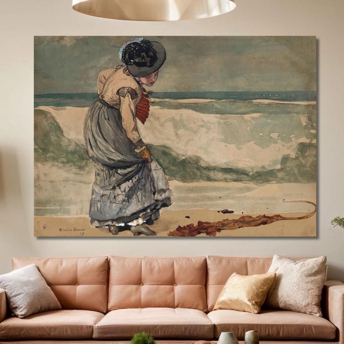 Sorpreso Winslow Homer whm175 quadro stampa su tela