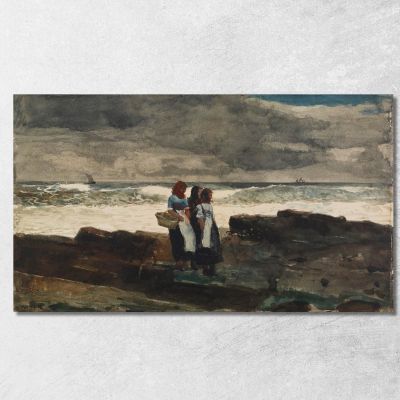 Sole E Nuvole Winslow Homer whm185 quadro stampa su tela