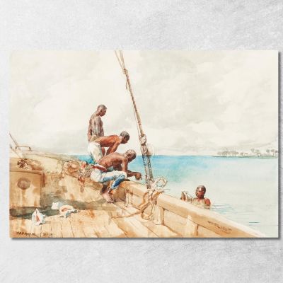 I Subacquei Di Conchiglie Winslow Homer whm207 quadro stampa su tela