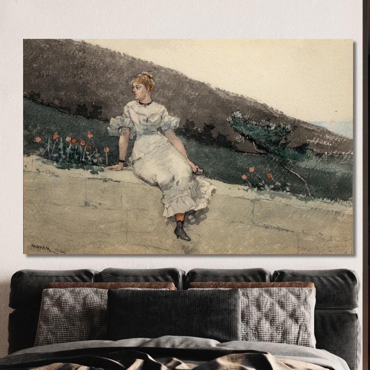 Il Muro Del Giardino Winslow Homer whm218 quadro stampa su tela