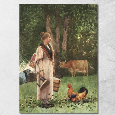 La Cameriera Del Latte Winslow Homer whm229 quadro stampa su tela