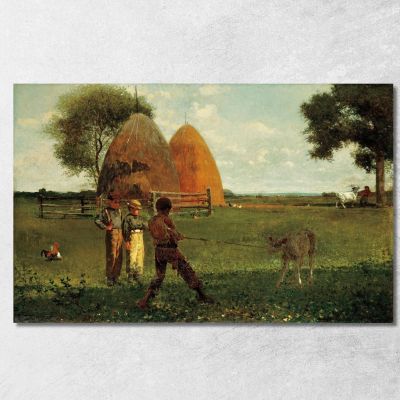 Svezzamento Del Vitello Winslow Homer whm264 quadro stampa su tela