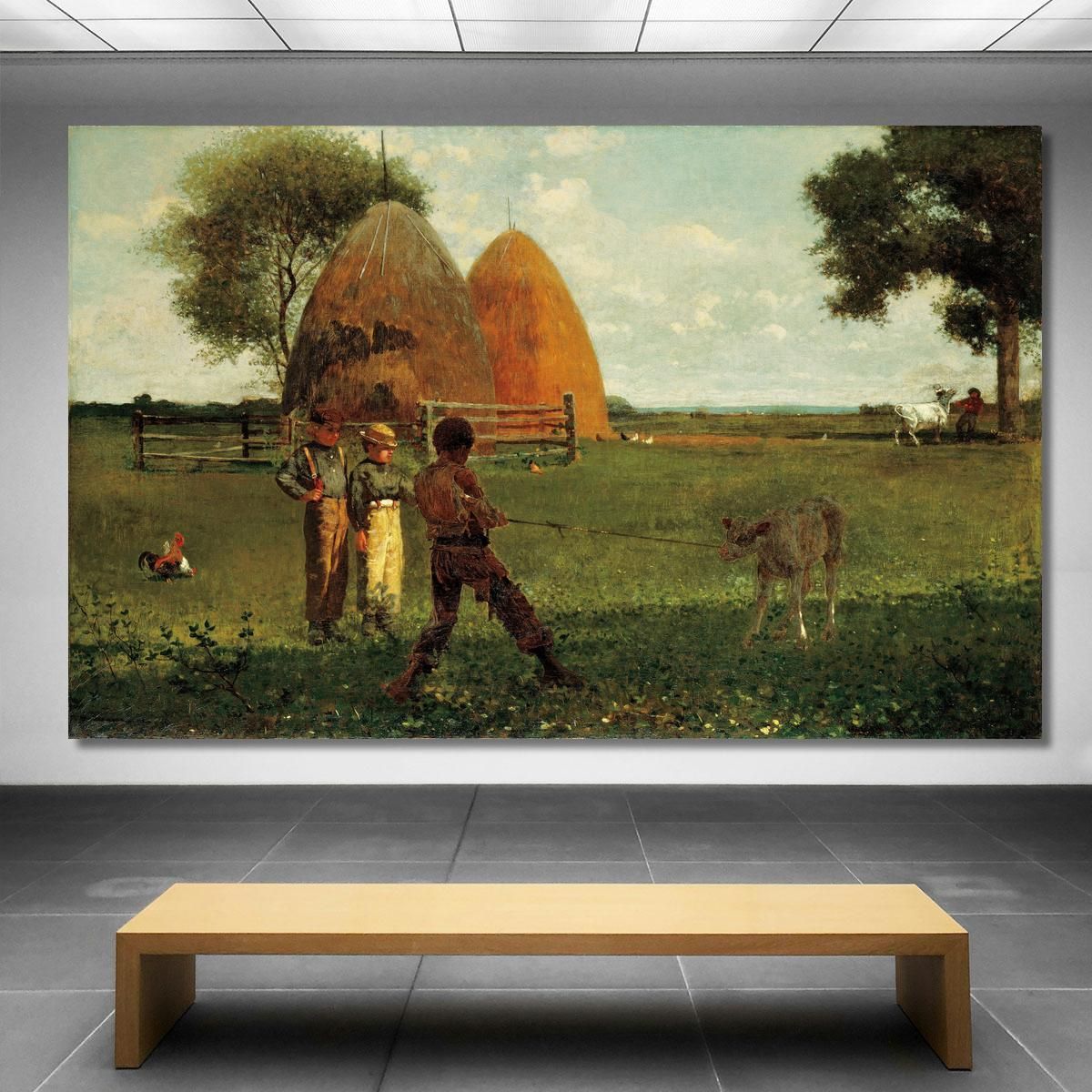 Svezzamento Del Vitello Winslow Homer whm264 quadro stampa su tela