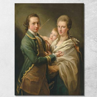 Arthur Saunders Gore Visconte Sudley In Seguito 2° Conte Di Arran E Sua Moglie Pompeo Batoni pbt6 quadro stampa su tela