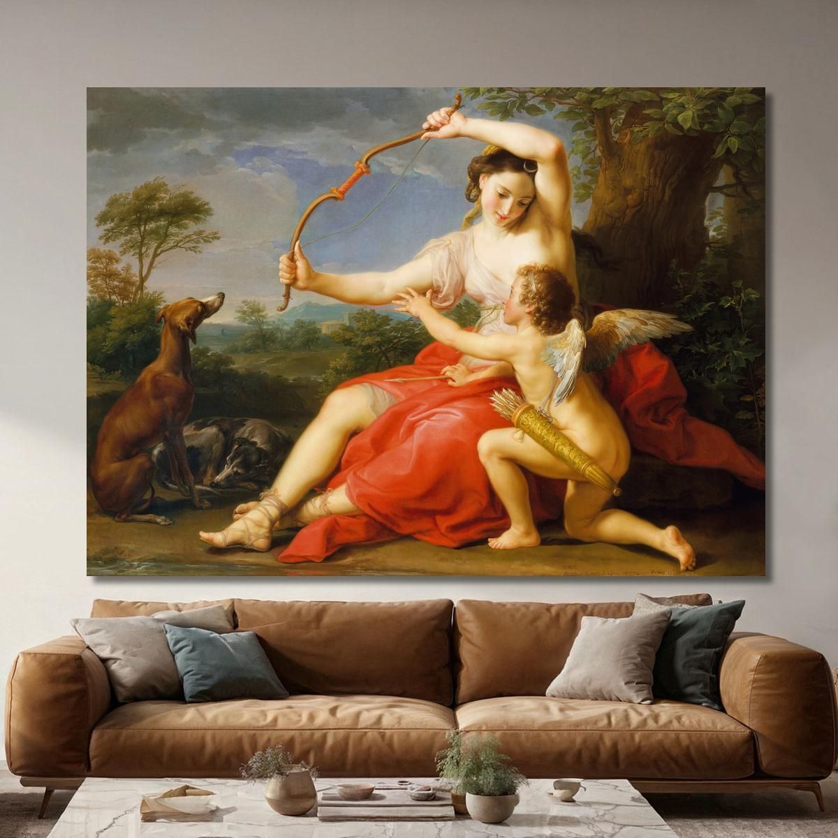 Diana E Cupido Pompeo Batoni pbt10 quadro stampa su tela