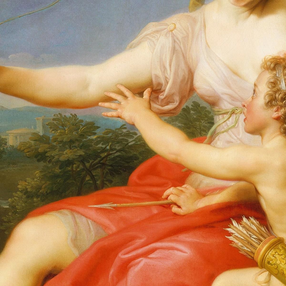Diana E Cupido Pompeo Batoni pbt10 quadro stampa su tela