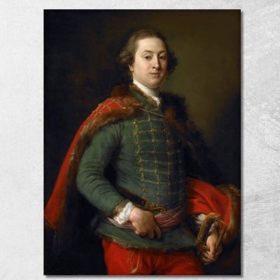 Ritratto Di John Woodyeare Pompeo Batoni pbt33 quadro stampa su tela