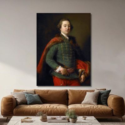 Ritratto Di John Woodyeare Pompeo Batoni pbt33 quadro stampa su tela