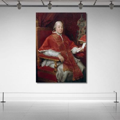 Portrait Of Pope Pius Vi Giovanni Angelo Braschi Pompeo Batoni pbt37 quadro stampa su tela
