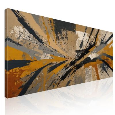 Quadro Forme Astratte Design Contemporaneo Con Linee E Spruzzi Di Colore absh11 quadro stampa su tela