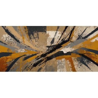 Painting Abstract Shapes Contemporary Design With Lines And Splashes Of Color , absh11 canvas print