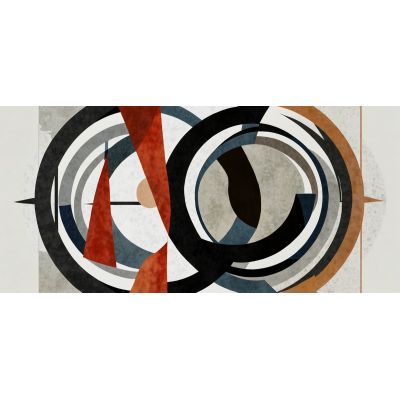 Framework Of Abstract Shapes Geometric Design With Color Contrasts , absh12 canvas print