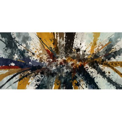 Abstract Shapes Painting Multicolored Abstract Energies , absh16 canvas print