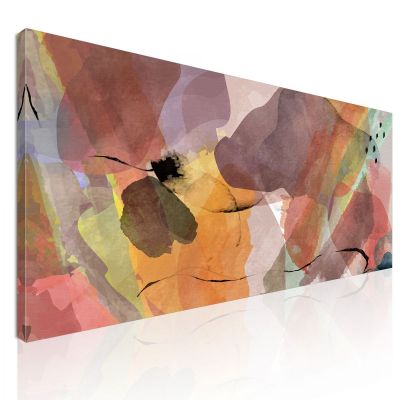 Quadro Forme Astratte Forma Multicolore In Tinte Calde E Pastello absh19 quadro stampa su tela