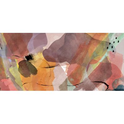 Abstract Shapes Painting Multicolored Shape In Warm And Pastel Colors , absh19 canvas print