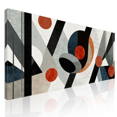 Quadro Forme Astratte Geometrie Dinamiche In Bianco Nero E Rosso absh20 quadro stampa su tela