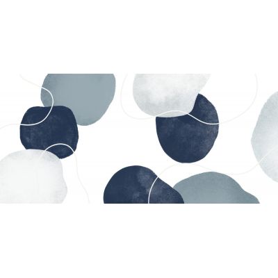 Framework Abstract Shapes Pattern With Blue And White Circles , absh30 canvas print