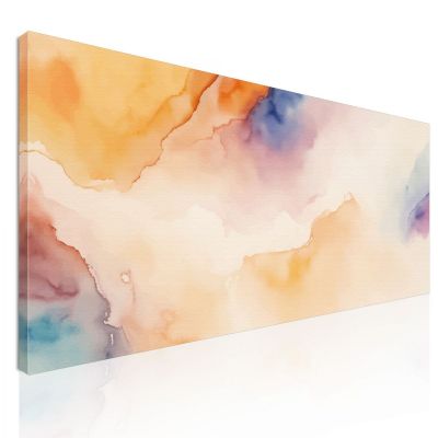 Quadro Forme Astratte Onde Di Colore Tra Arancione E Blu absh32 quadro stampa su tela