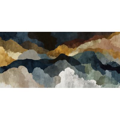 Framework Abstract Shapes Shades Of Natural Landscapes , absh34 canvas print