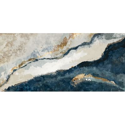 Abstract Shapes Painting Abstract Enchanted Beach , absh37 canvas print