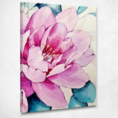 Quadro Botanico Moderno Petali Di Rosa Con Sfumature Azzurre btn36 quadro stampa su tela