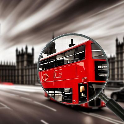 Quadro Moderno Città Astratto Iconici Autobus Rossi Di Londra Davanti A Big Ben E Parlamento ct12 quadro stampa su tela