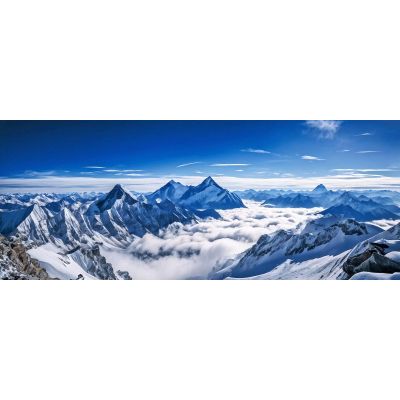 Fototapete Majestätische Schneebedeckte Berge Des Himalaya Ein Blick Über Die Wolken , mow18 drucken auf leinwand