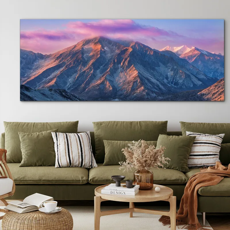 Tableau Peint à La Main 'Escalader Les Montagnes' - Toile 90x90 Cm, Peinture Acrylique, Châssis Bois, Décoration Murale Moderne
