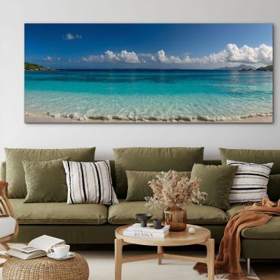 Quadro Paesaggio Mare Spiaggia Tropicale Con Acque Turchesi seal5 quadro stampa su tela