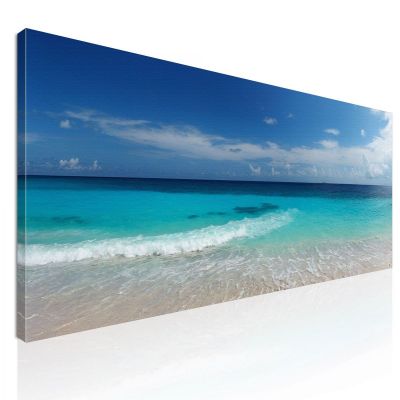 Quadro Paesaggio Mare Veduta Del Mare Cristallino E Spiaggia seal6 quadro stampa su tela