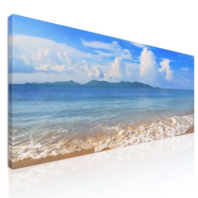 Quadro Paesaggio Mare Spiaggia Incantevole A Koh Samui Con Mare Turchese seal24 quadro stampa su tela