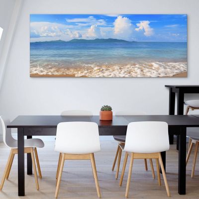 Quadro Paesaggio Mare Spiaggia Incantevole A Koh Samui Con Mare Turchese seal24 quadro stampa su tela