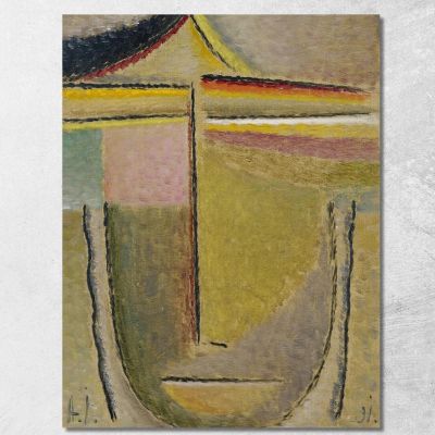 Testa Astratta Apollo Alexej von Jawlensky avj7 quadro stampa su tela