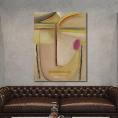 Testa Astratta Oro E Rosa Alexej von Jawlensky, avj8 quadro stampa su tela