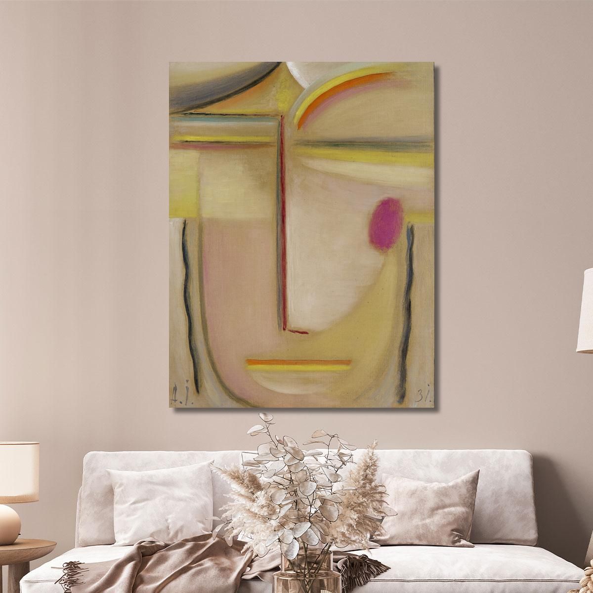 Testa Astratta Oro E Rosa Alexej von Jawlensky avj8 quadro stampa su tela