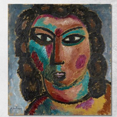 Riccioli Castani Alexej von Jawlensky avj18 quadro stampa su tela