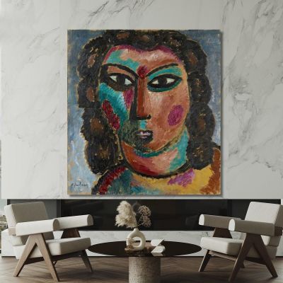 Brown Curls Alexej von Jawlensky, avj18 canvas print